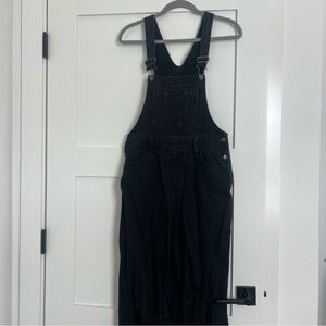 Black Denim Overalls